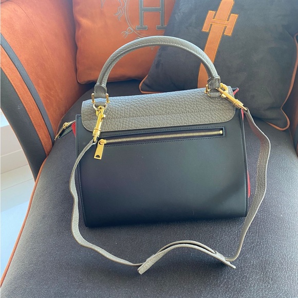 Celine trapeze medium tri-color suede and leather handbag - Picture 2 of 4